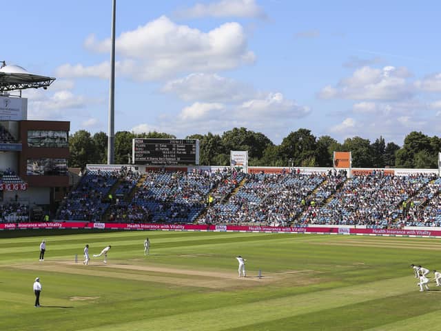 File photo dated 28-08-2021 of a general view of the action at Headingley.