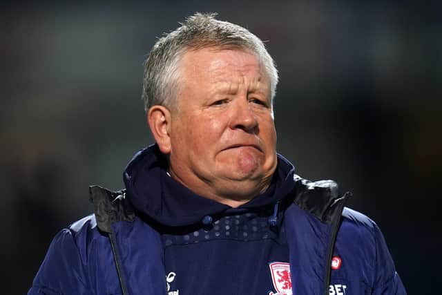 Middlesbrough manager Chris Wilder before the Sky Bet Championship match at QPR (Picture: PA)