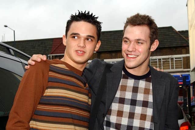 Pop Idols Gareth Gates from Bradford and Will Young
Picture Yui Mok/PA