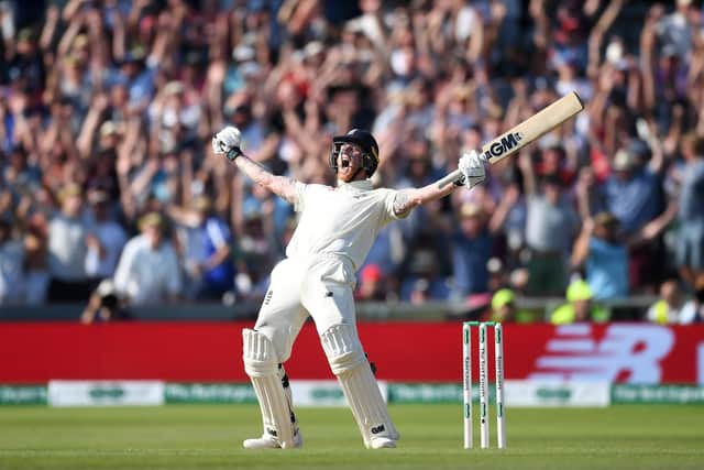 Ben Stokes of England celebrates hitting the winning runs to win the 3rd Specsavers Ashes Test match between England and Australia at Headingley on August 25, 2019 in Leeds. International cricket is coming back to Headingley after the ECB lifted their suspension (Picture: Gareth Copley/Getty Images)