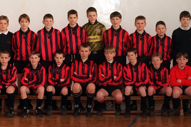 Wortley High School U-12s football team. Pictured, back row from left, are Paul Percival, David Lancashire, Sam Sykes, James Senior, Lee Waud, Wesley King and Stuart Kirk. Front row, from left, are Matthew Richardson, Gary Sagar, James Seal, Thomas O'Brien, Andrew Bell, Sean Penny, Glenn Naughton, Michael Habercroft and Adam Crossley.