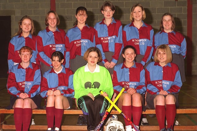 Selby High School U-16s hockey team. Pictured, back row from left, are Emma Taylor, Alex Hutchinson, Tamzin Gristwood, Lindsey Wood, Sarah MacKenzie and Sarah Owen. Front row, from left, are Catherine Freer, Vicky Garside, Rachel Williams, Rebecca Elsby (captain) and Claire Johnson