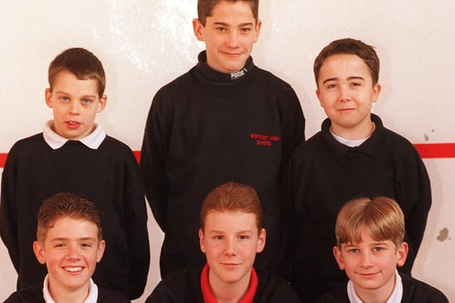 Wortley High School U-14s table tennis team. Pictured, back row from left, is Andrew Bell, Jason Sharp and Kevin Brook. Front row, from left, is Phillip Lowe, Richard Howitt and James Cuddy.