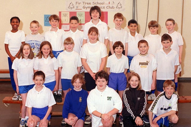 The athletics team at Fir Tree Primary in Moortown in January 1999.