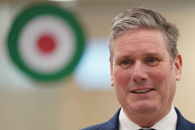 Labour leader Sir Keir Starmer during a visit to the Beacon of Light , a community and education facility, in Sunderland (PA)