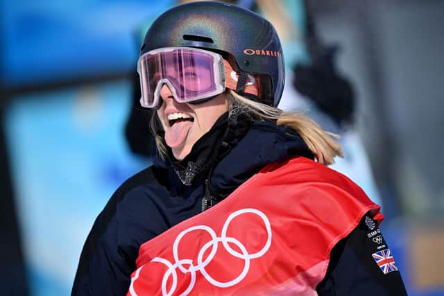 Britain's Katie Summerhayes reacts during thge freestyle skiing women's freeski slopestyle qualification at the Genting Snow Park Picture: MARCO BERTORELLO/AFP via Getty Images