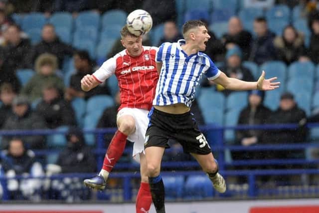 Rotherham United's Michael Smith showed the value of an iold-fashioned centre forward in his team's win over Sheffield Wednesday on Sunday. Picture: Steve Ellis