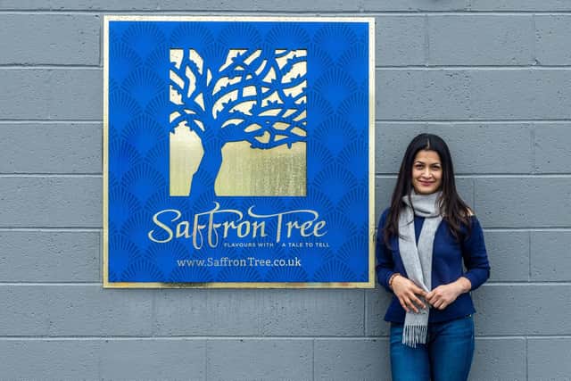 Monalisa Fathima outside her unit near Harrogate with the logo inspired by a story her grandmother used to tell her
Picture James Hardisty