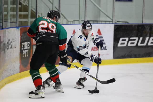 Sheffield Steeldogs' forward James Spurr is closing in on a return from injury, having been out since shortly before Christmas. Picture courtesy of Peter Best/Steeldogs Media.