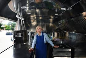 Frances Atkins in her Airstream kitchen