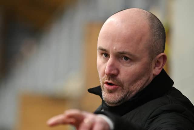 Coach Ryan Aldridge, above, will remain at the helm for Leeds Knights until the end of the season, owner Steve Nell revealed on Friday. Picture: Bruce Rollinson