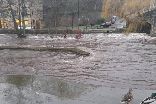 The river in Hebden Bridge town centre. Photo by Sarah Courtney