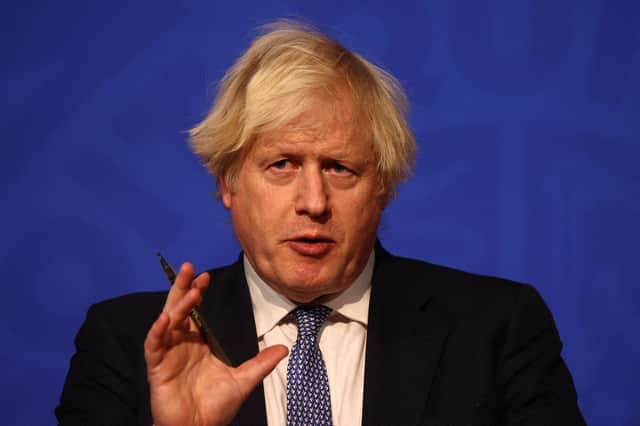 Boris Johnson  is set to announce his  "living with Covid" plan today. Pic: Getty