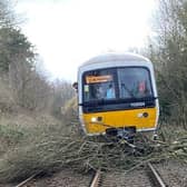 Trains have been delayed owing to the storms.
