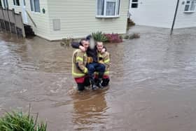 North Yorkshire firefighters helped residents to evacuate their homes [Image: North Yorkshire Fire & Rescue]