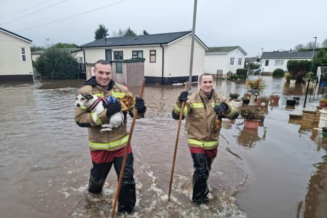 They also evacuated their dogs [Image: North Yorkshire Fire & Rescue via Twitter]