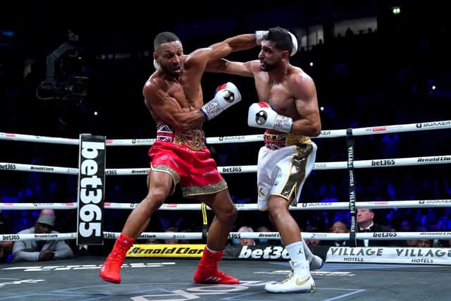 Kell Brook, (left, in action against Amir Khan. Picture: Nick Potts/PA Wire.