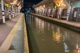Flooding at Rotherham Central (Image: Northern)