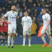 Leeds United's players show their frustration after the second Manchester United goal at Elland Road. Picture: Simon Hulme.