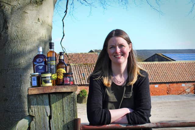 Yorkshire Rapeseed Oil was established in 2008 by Adam and Jennie Palmer on their farm in the heart of the Yorkshire Wolds. Jennie Palmer is pictured with a selection of the Eat Yorkshire products that are included in the promotion