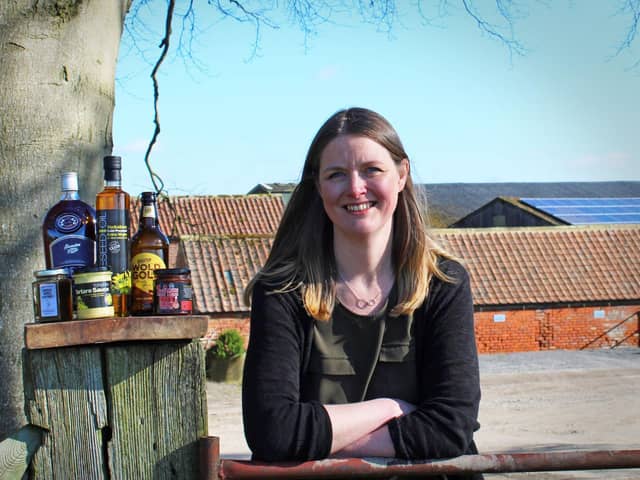 Yorkshire Rapeseed Oil was established in 2008 by Adam and Jennie Palmer on their farm in the heart of the Yorkshire Wolds. Jennie Palmer is pictured with a selection of the Eat Yorkshire products that are included in the promotion