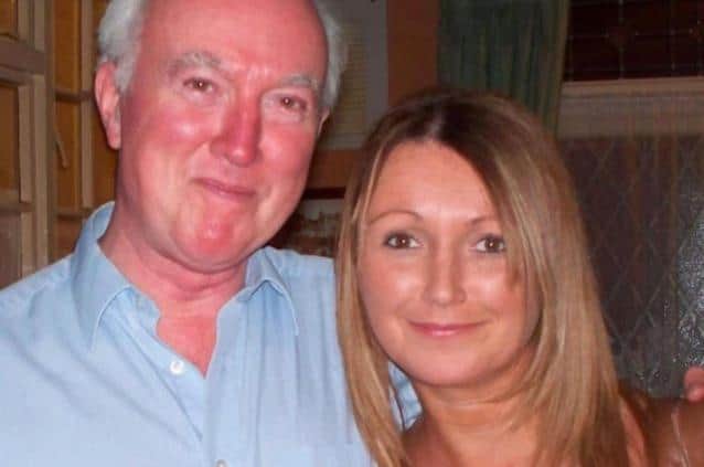 Claudia Lawrence with her late father Peter