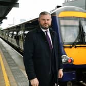 Transport Minister Andrew Stephenson during a previous visit to Leeds.
