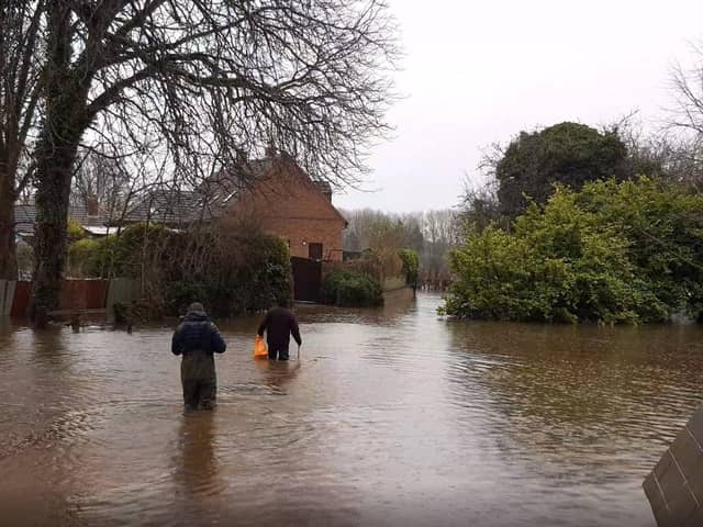 The flooding in Tadcaster