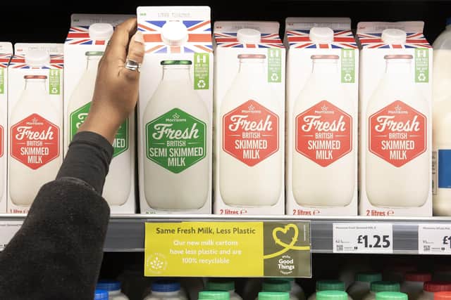 Morrisons has introduced carbon neutral milk cartons at its stores.
