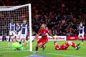 WIINER: Middlesbrough's Marcus Tavernier celebrates scoring his side's second goal of the game against West Brom. Picture:Richard Sellers/PA Wire.