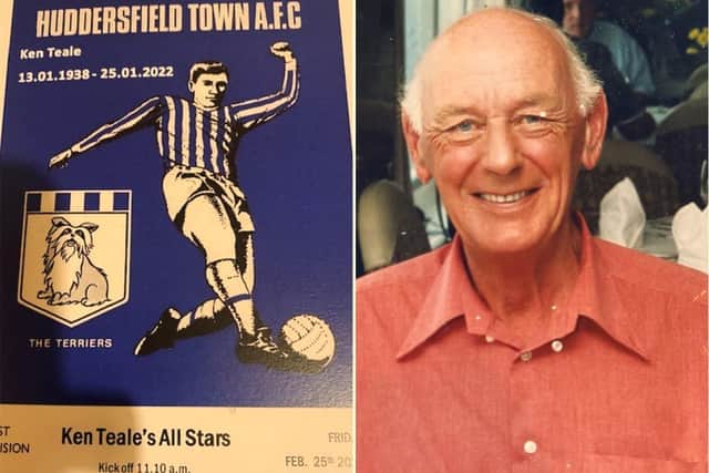 The order of service for Ken Teale's funeral has been made to look like a football programme from his beloved Huddersfield Town