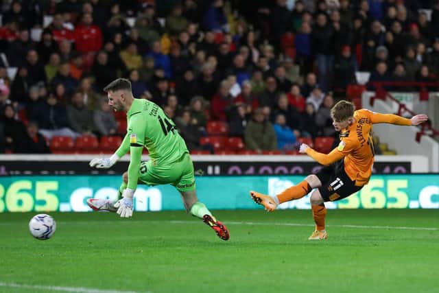 LAST TIME OUT: Keane Lewis-Potter scored as Hull won 2-0 when the sides met in November. Picture: PA Wire.