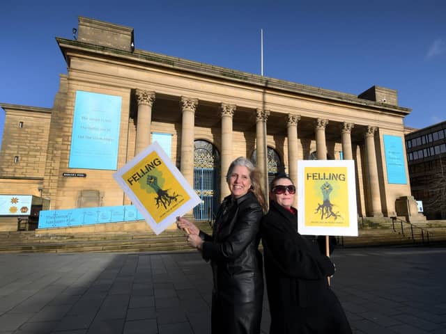Filmmakers Jacqui Bellamy (right) and Eve Wood have made a documentary on the battle to save the Sheffield trees which is to get its premiere at Sheffield City Hall. Picture: Simon Hulme