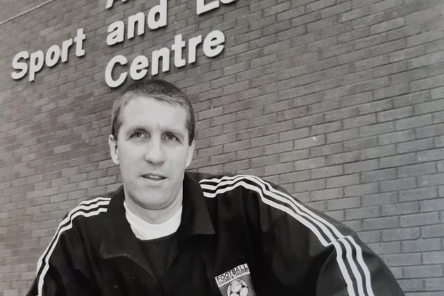 Assistant manager and football organiser, John Hall is pictured at Armley Sport and Leisure Centre in a snap dated December 1993.