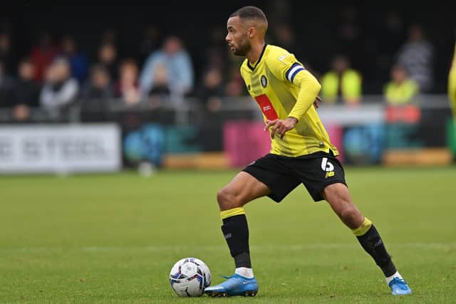 ON TARGET: Harrogate Town's Warren Burrell Picture: Bruce Rollinson