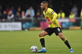 ON TARGET: Harrogate Town's Warren Burrell Picture: Bruce Rollinson