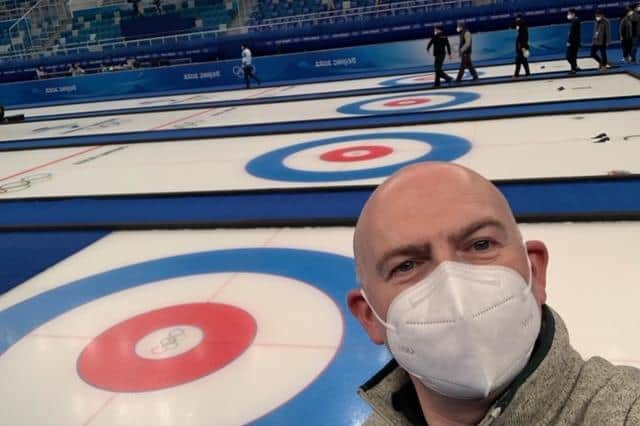 Huddersfield University lecturer David Easson at the Winter Olympics.