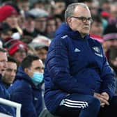 NOT FOR MOVING: Marcelo Bielsa watches Leeds United's 6-0 defeat at Anfield