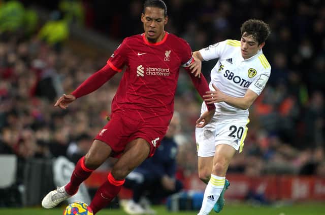 PRESSING: Dan James showed god energy and intensity early on but it came to nothing for Leeds United