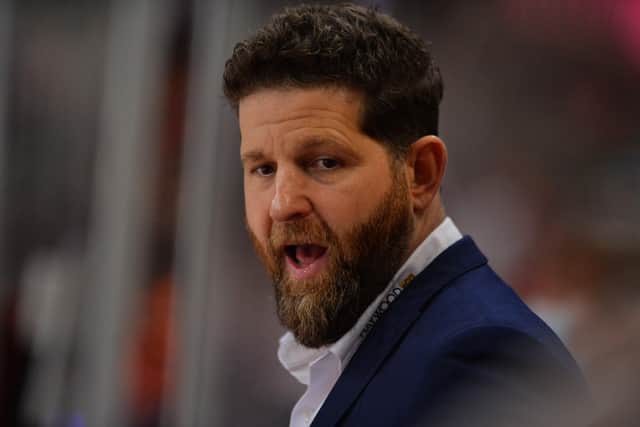 DISAPPOINTED: Sheffield Steelers' head coach, Aaron Fox. Picture: Dean Woolley/EIHL.