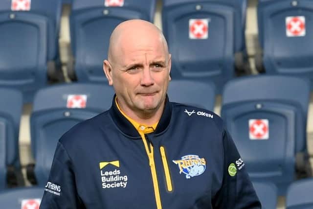 Leeds Rhinos head coach Richard Agar is predicting a welcome selection headache as players return from injury and suspension. Picture: Simon Hulme/JPIMedia.