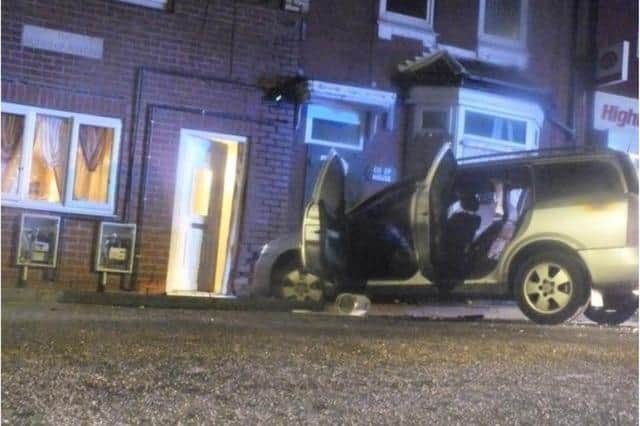 The car smashed into a house in Highfields in November 2020.