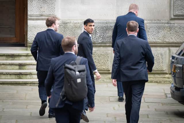 Chancellor of the Exchequer Rishi Sunak leaves Downing Street, London earlier this week