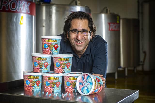 Pino Nobile, owner of Hilton Ice Cream in Bradford, which has collaborated with sweet maker Golden Casket to produce Iron Brew Millions ice cream. It follows the launch of Millions Bubblegum and Strawberry ice cream in 2020. Picture: Tony Johnson
