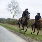 The two riders walked the course of the race so it could continue to run as tradition states if it is not run one year it cannot be held the following March