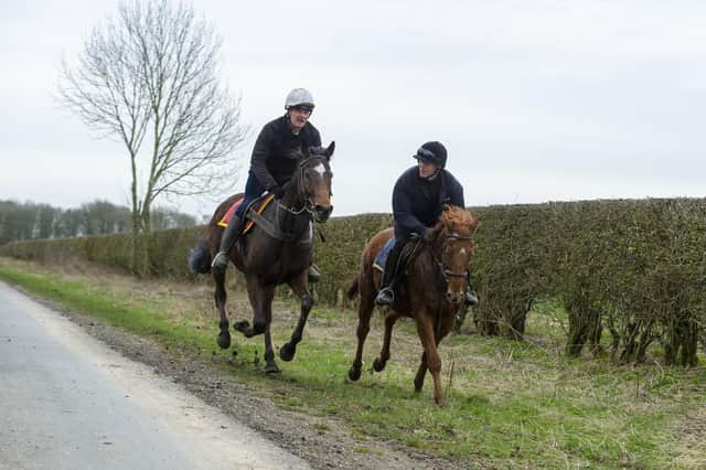 The two riders walked the course of the race so it could continue to run as tradition states if it is not run one year it cannot be held the following March