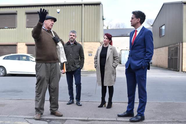 Oliver Coppard on a recent visit to an eco-friendly site in Sheffield with MPs Louise Haigh and Ed Miliband