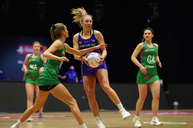 Experienced:  Jade Clarke of Leeds Rhinos in action during the Vitality Netball Superleague  (Picture: Jan Kruger/Getty Images for Vitality Netball Superleague)
