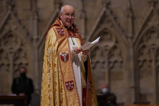 The Most Reverend Stephen Cottrell delivers his sermon as he is enthroned as the 98th Archbishop of York at a service of Evensong at York Minster on October 18, 2020. The Archbishop claimed last year that the advent of online worship had led to a “digital coming of age". (Photo by Ian Forsyth/Getty Images)