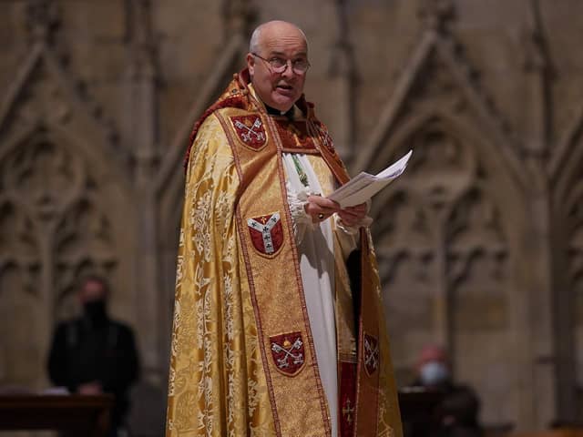 The Most Reverend Stephen Cottrell delivers his sermon as he is enthroned as the 98th Archbishop of York at a service of Evensong at York Minster on October 18, 2020. The Archbishop claimed last year that the advent of online worship had led to a “digital coming of age". (Photo by Ian Forsyth/Getty Images)